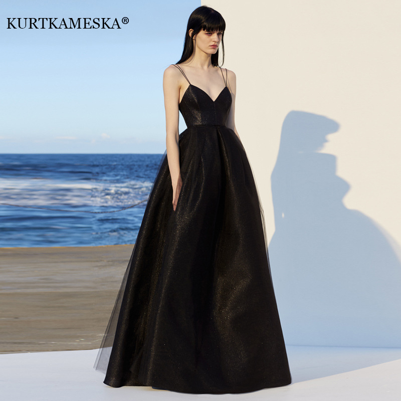 Women'S Formal Wear Wedding - Gaun Pesta Panjang Prom Tamu Tali