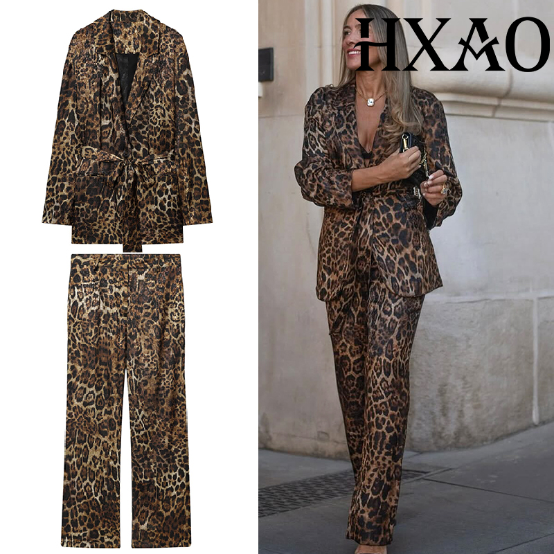 Women'S Formal Wear Suits - Set Celana Leopard HXAO 2 Potong