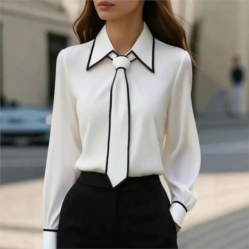 Women'S Formal Wear Suits - Blus Wanita Kemeja Fashion Formal Dasi