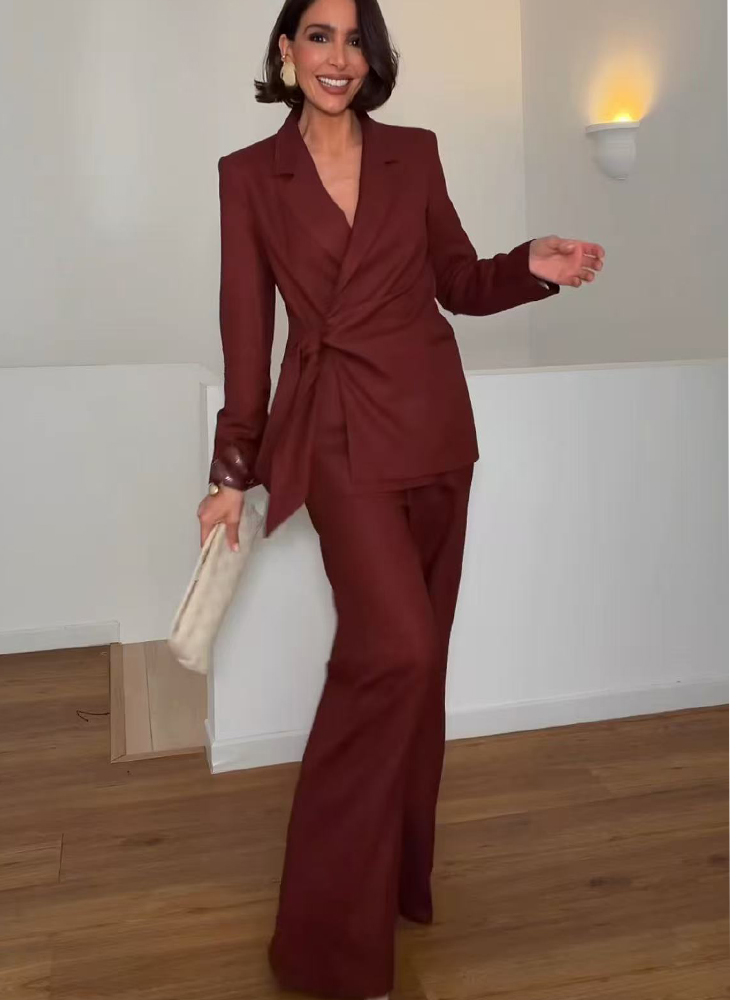 Women'S Formal Wear Suits - Setelan Blazer Celana Wanita Kantoran Modis