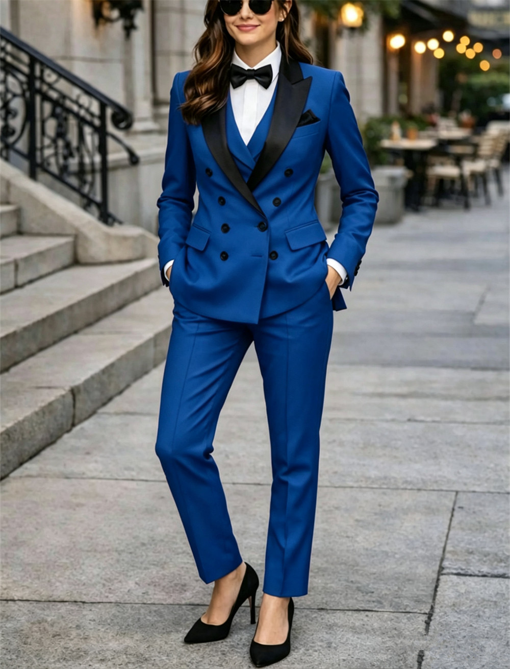 Setelan Wanita Double Breasted - Women Formal Wear Tailor ulasan dan harga