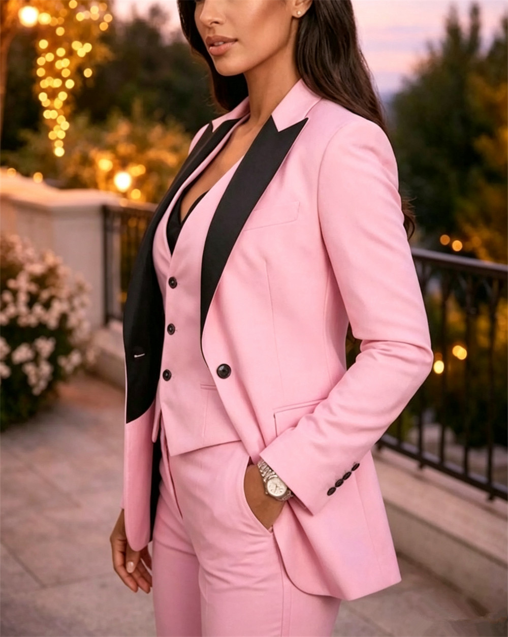 Setelan Wanita Elegan Warna Pi - Women Formal Wear Tailor ulasan dan harga