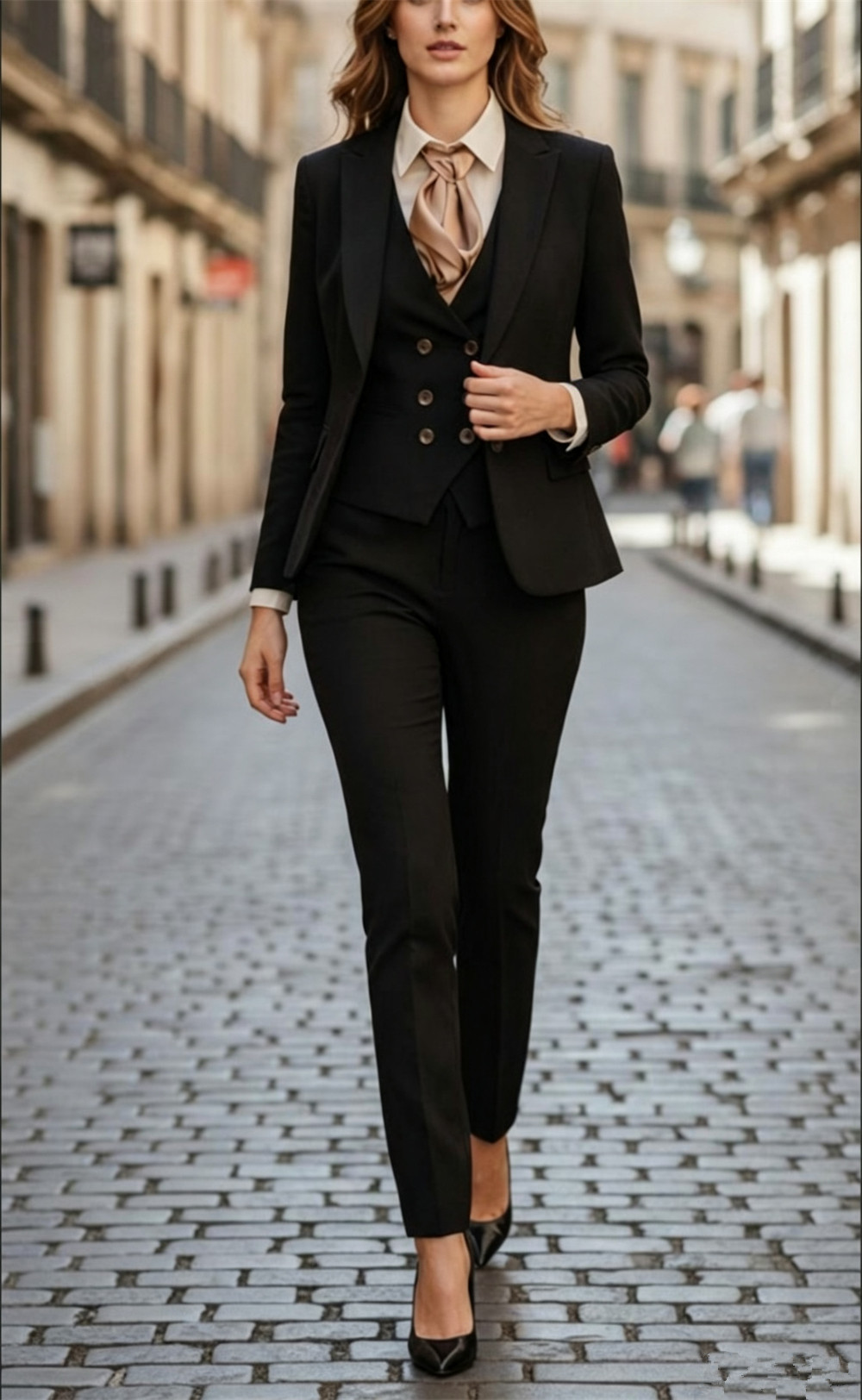 Setelan 3 Potong Hitam Wanita, - Women Formal Wear Tailor ulasan dan harga