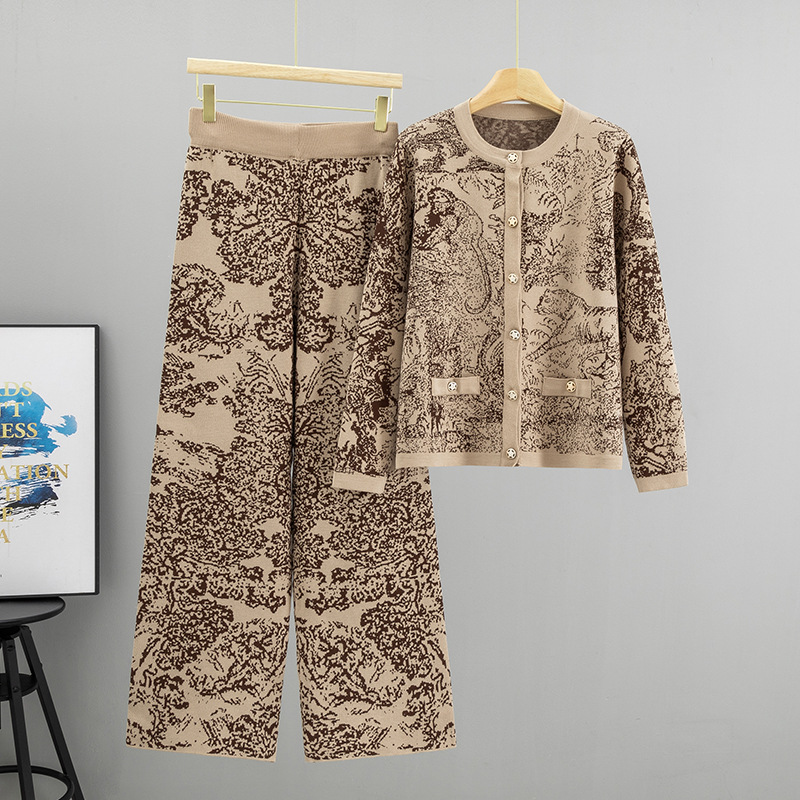 Set Rajutan Fashion Lukisan Pe - Women'S Formal Wear With Pants ulasan dan harga