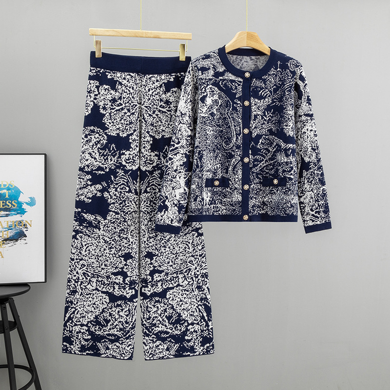 Set Rajutan Fashion Lukisan Pe - Women'S Formal Wear With Pants ulasan dan harga
