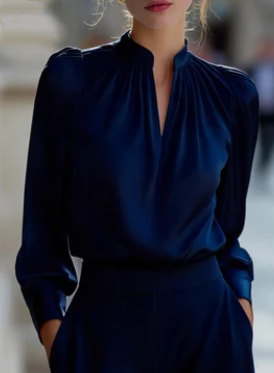 Kemeja Satin Formal Wanita den - Women'S Formal Wear Suits ulasan dan harga