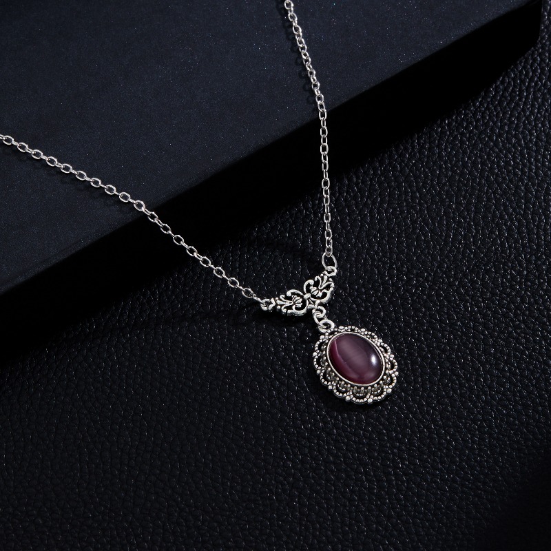 Kalung liontin oval mewah yang - Women'S Formal Day Wear ulasan dan harga